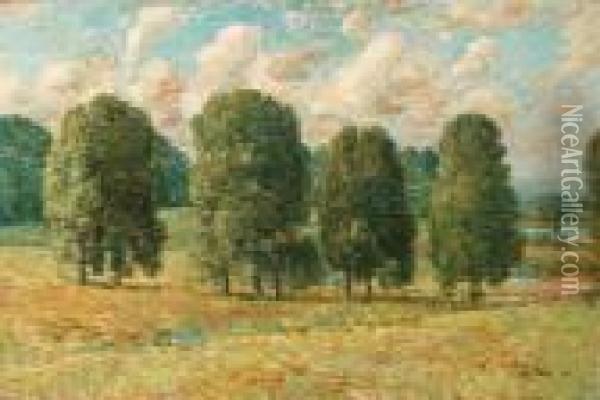 Trees, New Hampshire Oil Painting - Frederick Childe Hassam