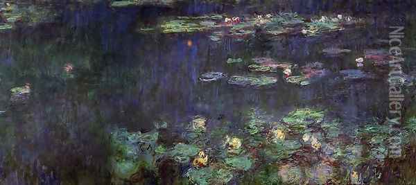 Green Reflection (right half) Oil Painting - Claude Oscar Monet