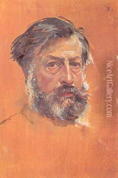 Self-Portrait 1889 Oil Painting - Jean-Louis-Ernest Meissonier