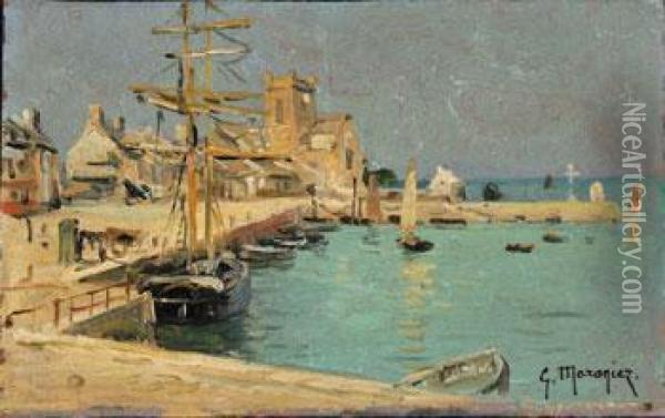 Le Petit Port Oil Painting - Georges Philibert Charles Marionez
