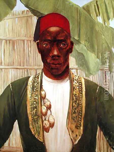 King Mutesa of Buganda, from a photo Oil Painting - Dorothy, nee Tennant Stanley