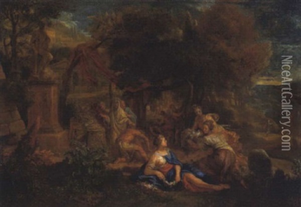 Antikes Opferfest Oil Painting - Jan van Orley