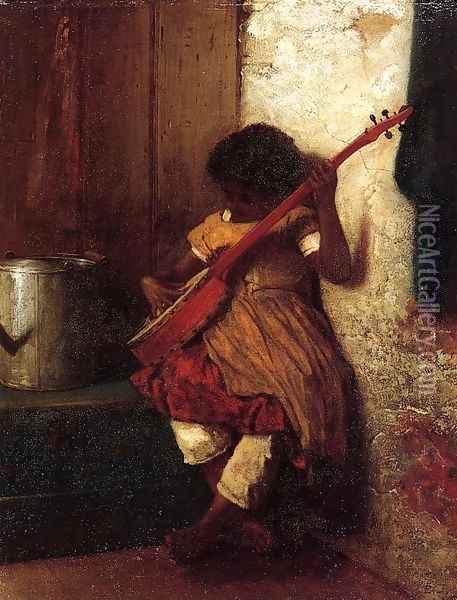Musical Instinct Oil Painting - Eastman Johnson