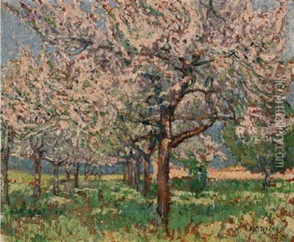 Trees In Blossom Oil Painting - Pierre Gaston Rigaud