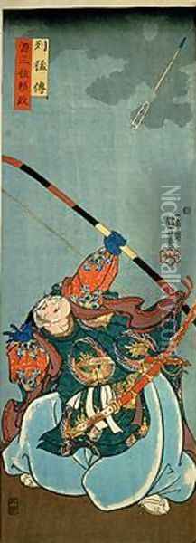 Yorimasa shooting at the monster Nuye Oil Painting - Utagawa Kuniyoshi