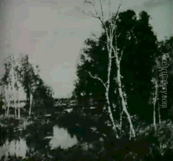 Stream Through The Woods Oil Painting - John Appleton Brown