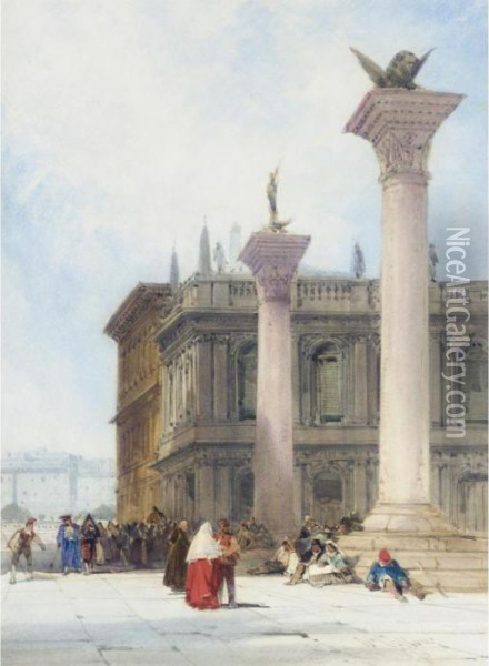 St. Mark's Square, Venice Oil Painting - William Callow