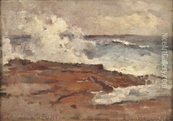 Thunder Of The Surf Oil Painting - John Llewellyn Jones