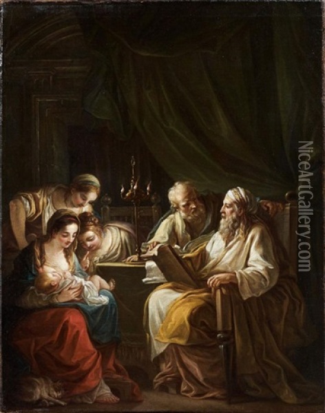 La Naissance De Saint Jean-baptiste Oil Painting - Carle van Loo