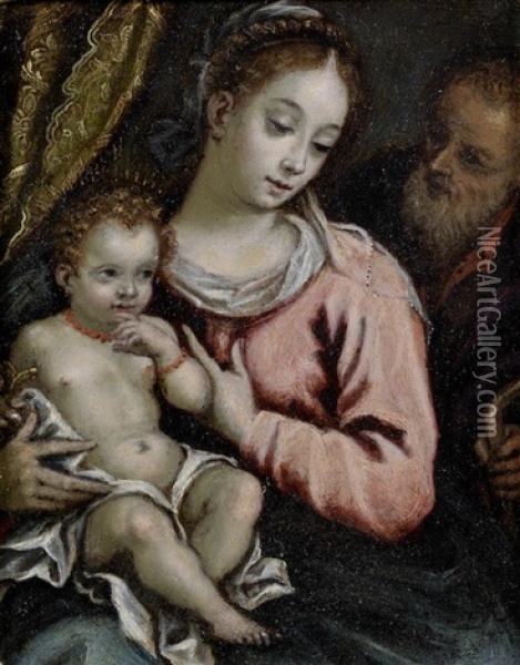 The Holy Family Oil Painting - Francesco Vanni