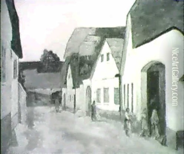 Weinhauer-dorf In Niederosterreich Oil Painting - Wilhelm Bernatzik