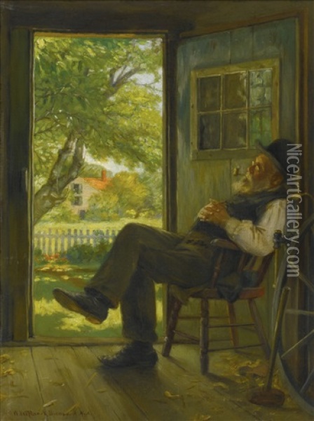 At His Ease Oil Painting - William Verplanck Birney