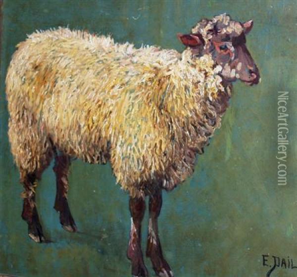 Sheep Study Oil Painting - Edouard Pail