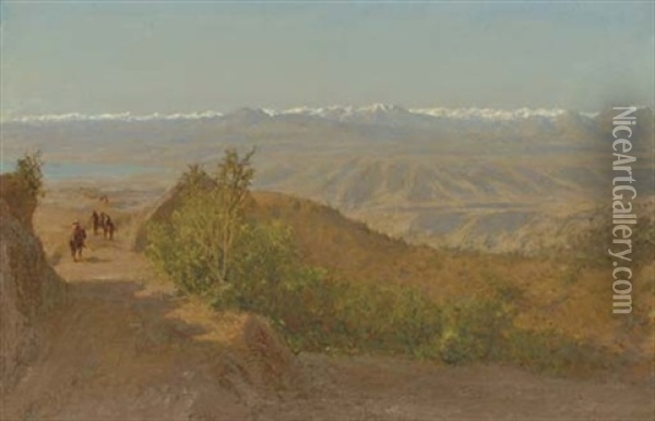 Chilean Andes Oil Painting - Henry A. Ferguson
