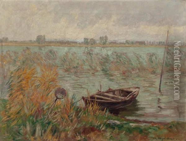 Boot Am Seeufer Oil Painting - Carl Theodor Meyer-Basel