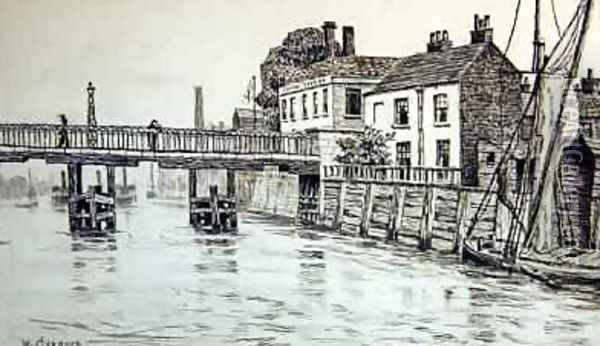 Swan Tavern Battersea Oil Painting - Walter Greaves