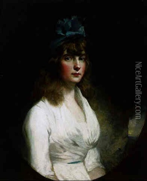 Portrait Of Miss Maria Anguish Oil Painting - Sir John Hoppner
