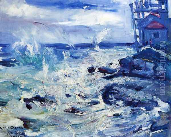 Storm at Capo d'Ampeglio Oil Painting - Lovis (Franz Heinrich Louis) Corinth