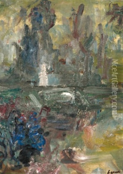 La Batisse Blanche Oil Painting - Pierre Laprade