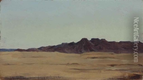 Landscape Study, Morning (recto) (+ Hill Study (verso); 2 Works) Oil Painting - Lord Frederic Leighton