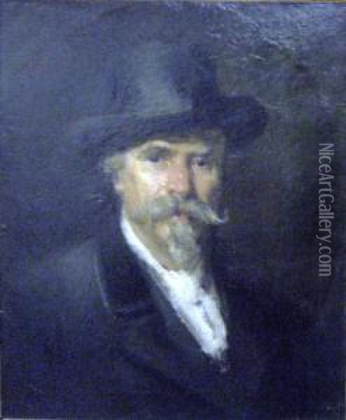 Portrait Of A Gentleman Oil Painting - Auguste Ii Boulard