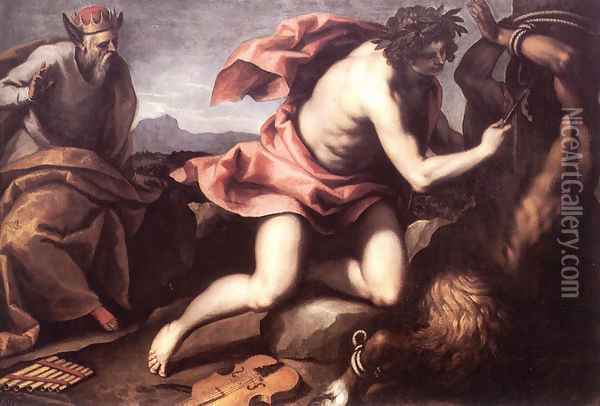 Apollo and Marsyas Oil Painting - Palma Vecchio (Jacopo Negretti)