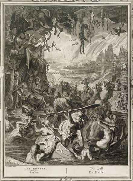Scene of Hell, 1731 Oil Painting - Bernard Picart