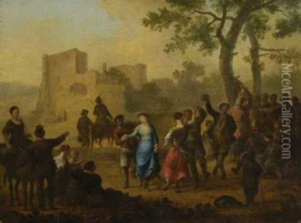 Tanz Der Landleute Oil Painting - Franz de Paula Ferg