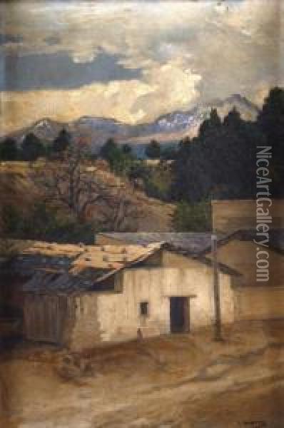 El Jacal Oil Painting - Leandro Izaguirre