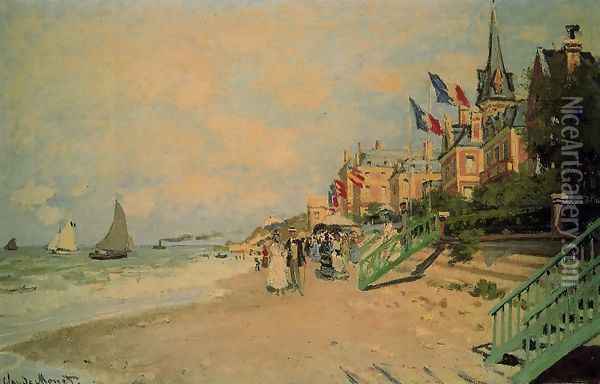 The Beach At Trouville2 Oil Painting - Claude Oscar Monet