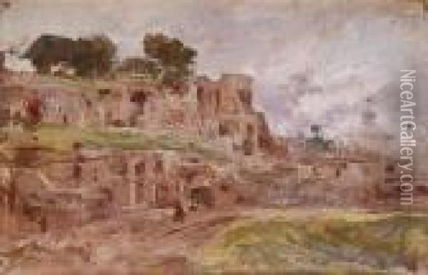 Ruinas Oil Painting - Ricardo Villodas Y De La Torre