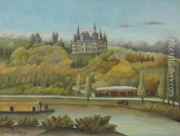 Bords De La Marne Oil Painting - Henri Julien Rousseau