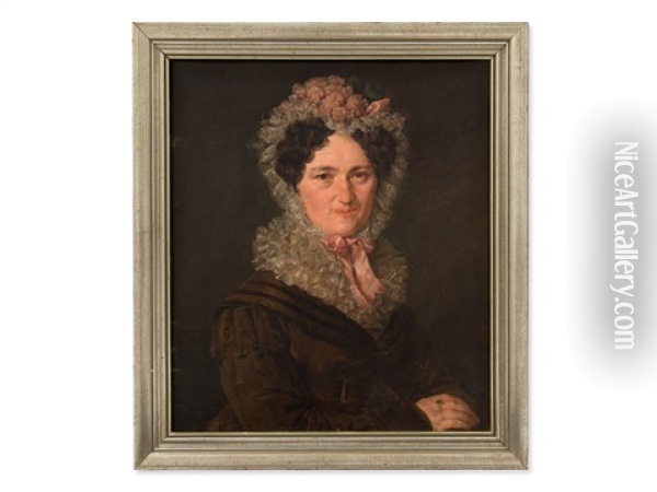 Portrait Of A Lady From Salzburg Oil Painting - Barbara Steiner Krafft