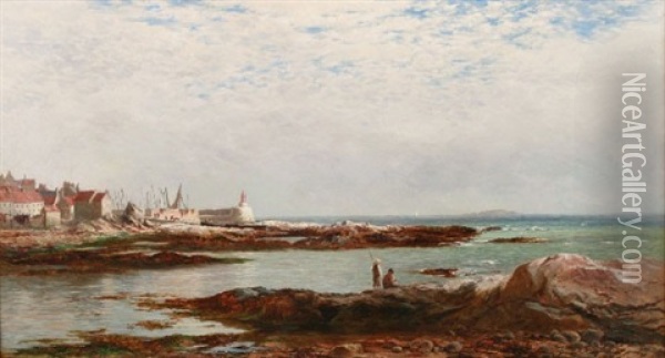 Coastal Scene Oil Painting - John Nesbitt
