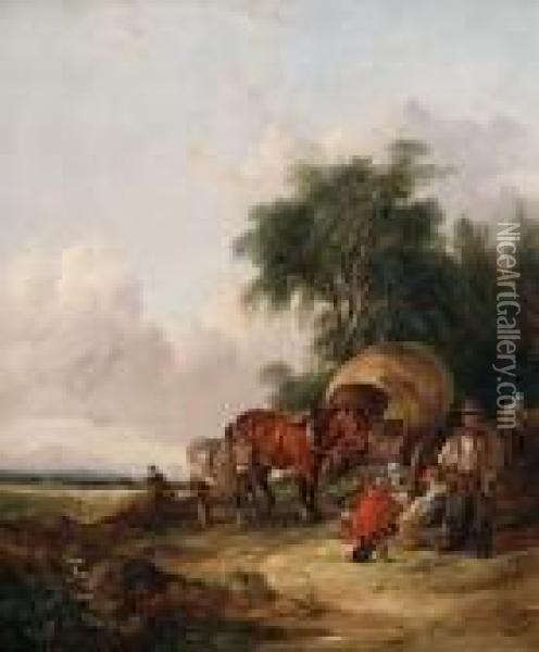 The Travellers' Rest Oil Painting - William Joseph Shayer