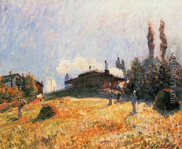 Station At Sevres Oil Painting - Alfred Sisley