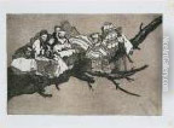 Los Proverbios O Los Disparates Oil Painting - Francisco De Goya y Lucientes
