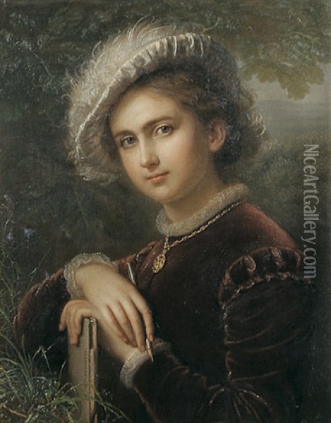 Die Englische Lady Oil Painting - Guido Phillip Schmitt