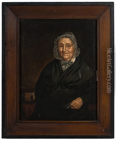 Portrait Of Mary Hatfield Hallette Oil Painting - Nicholas Biddle Kittell
