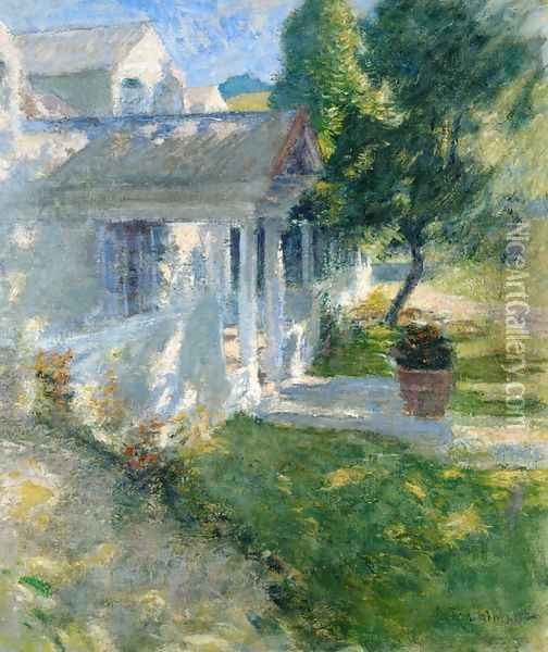 My House Oil Painting - John Henry Twachtman