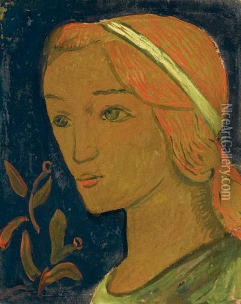 Jeune Femme Au Ruban Oil Painting - Paul Serusier