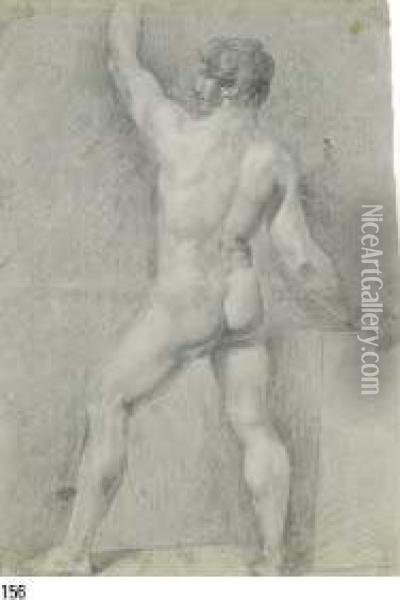 Studio Di Nudo, Al Verso Scena Storica Oil Painting - Pietro Benvenuti
