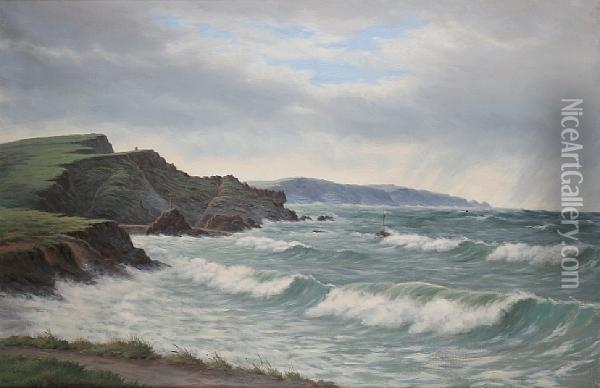 Stormy Waters Oil Painting - Charles H. Branscombe