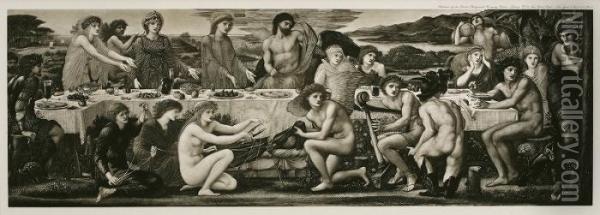 The Feast Of Peleus Oil Painting - Sir Edward Coley Burne-Jones