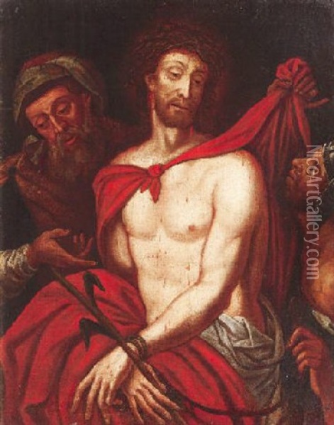 Verspottung Christi Oil Painting - Luis de Morales