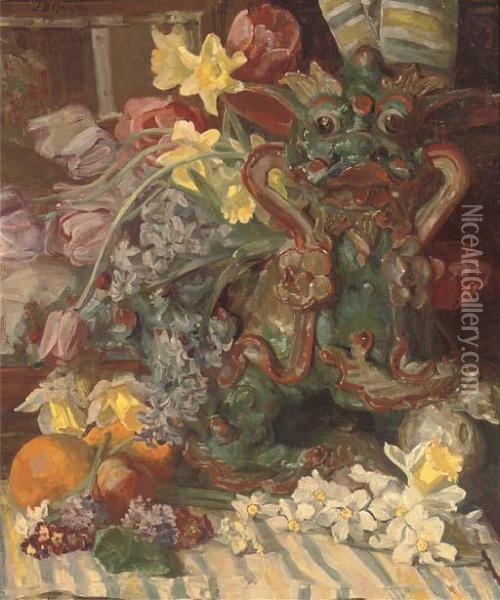 The Chinese Dragon Oil Painting - James Bolivar Manson