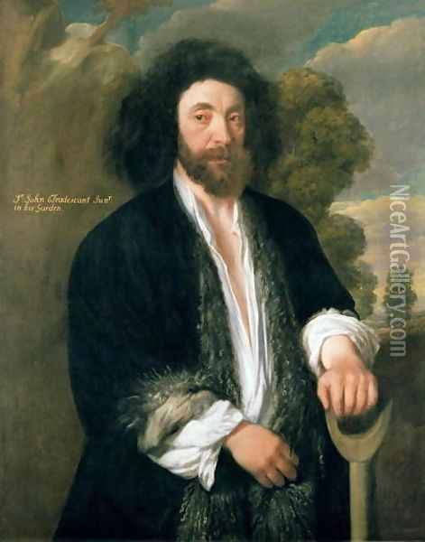 John Tradescant the Younger (1608-62) as a Gardener Oil Painting - Thomas de Critz