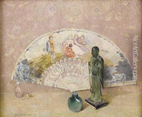 The French Fan Oil Painting - Emil Carlsen