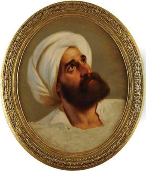 Portrait D'un Dignitaire Arabe Oil Painting - Paul Emil Jacobs