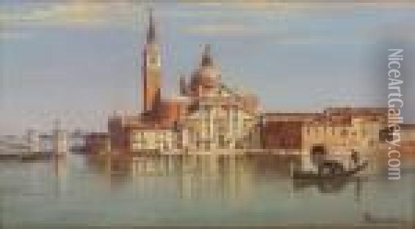 See Additional Text The Island Of San Giorgio, Signed Oil Painting - Antonietta Brandeis